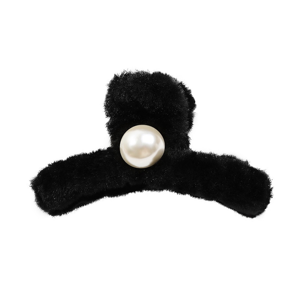 Kẹp Tóc Nơ Chéo Phủ Lông Thời Trang Thu Đông Ngọt Ngào Dễ Thương