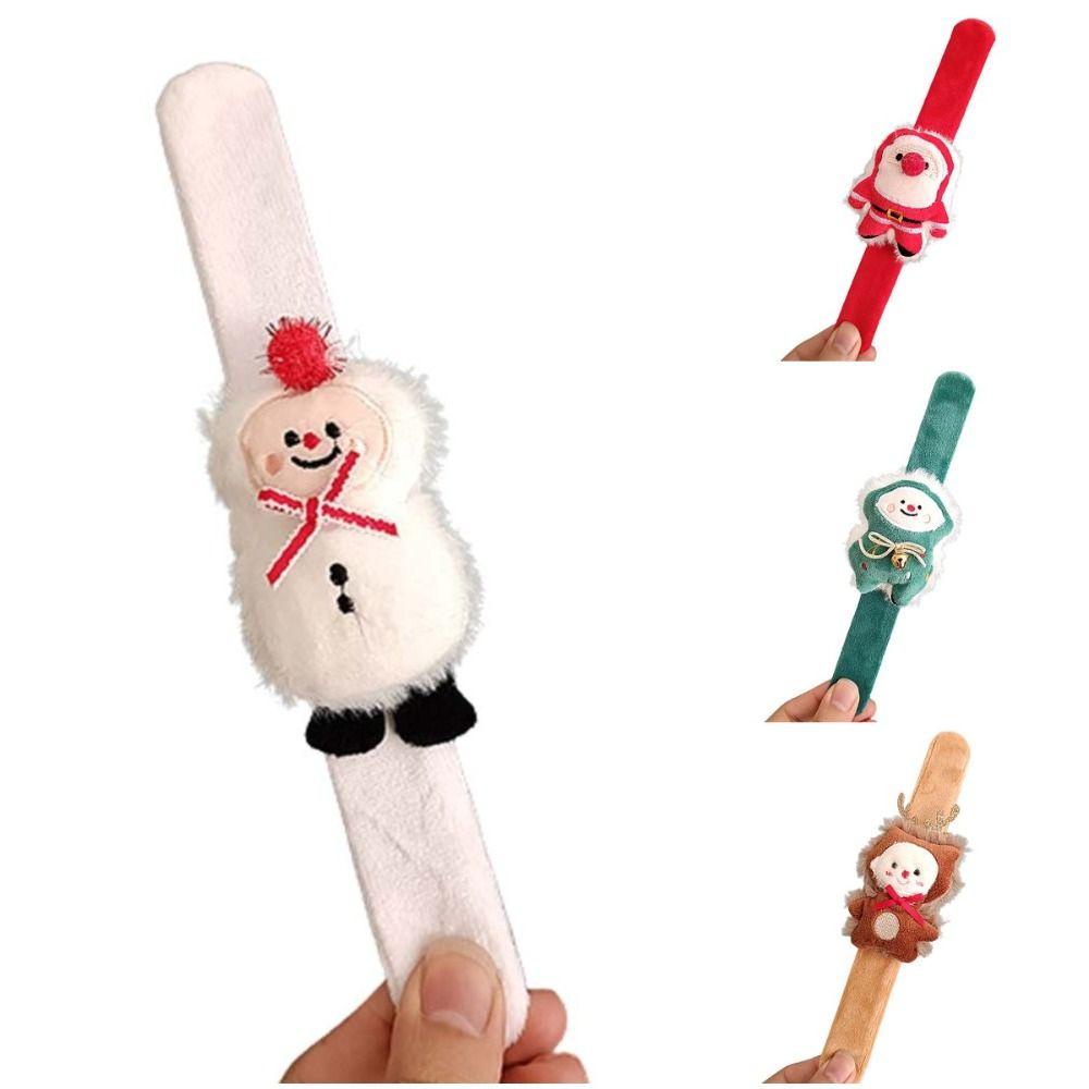 Mmluck Vòng Đeo Tay Nhồi Bông Hình Ông Già Noel Tuần Lộc Vòng Tròn Đa Năng Quà Tặng Giáng Sinh