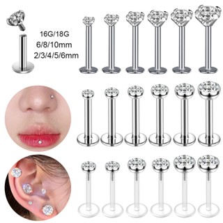 Set 10 Bông Tai   Môi 16g   18g Bằng Thép Không Gỉ 