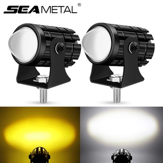 Seametal Đèn Pha led 30w Hai Màu Chống Nước 12v-80v 6000k Cho Xe Mô Tô
