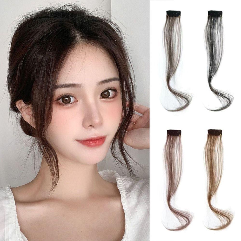Usnow Tóc Mái Giả Nối Dài Xoăn Tự Nhiên Không Đường May