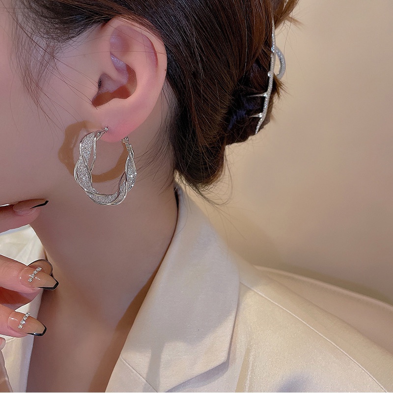 Niche Khuyên Tai Kim Loại Thiết Kế Độc Đáo Phong Cách Âu Mỹ Thời Trang