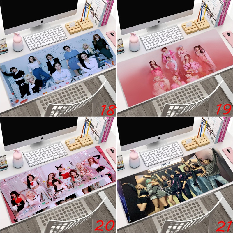 Tấm Lót Chuột Và Bàn Phím Chơi Game Chống Trượt In Hình kpop twice Teneon ,jeongyeon ,jihyo ,dahyun, momo, sana,mina,tzuyu