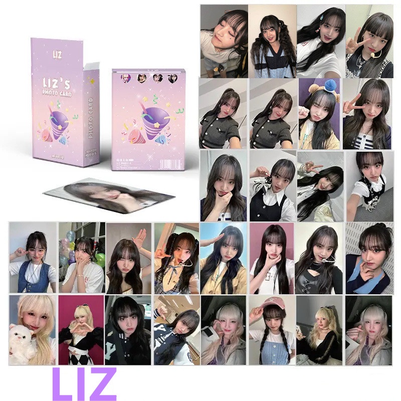 Set 50-55 Tấm Thẻ Hình lomo laser liz leeseo rei gaeul kpop 1st ep mine / Hai Chiều Giá Rẻ ht