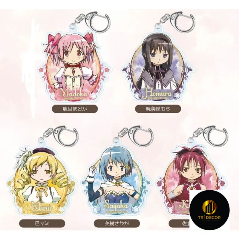 Móc khóa Puella Magi Madoka Magica Man Ma pháp thiếu nữ Madoka Magica Anime Phụ kiện trang trí túi xách Balo