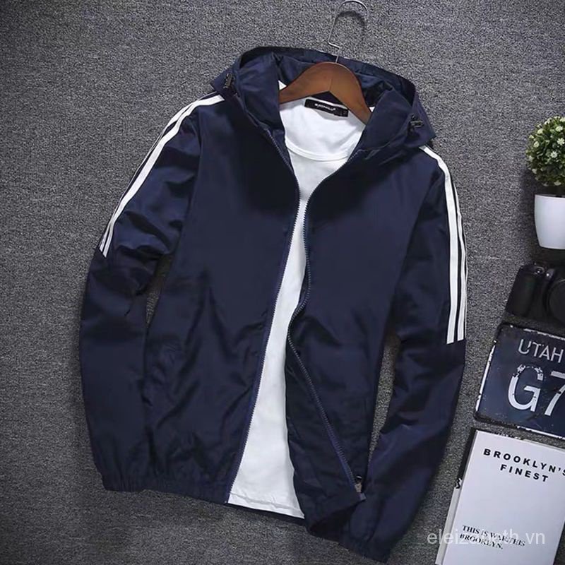 Áo Khoác Thể Thao Có Nón Thời Trang Trẻ Trung Cá Tính Cho Nam Kiểu Hàn Quốc