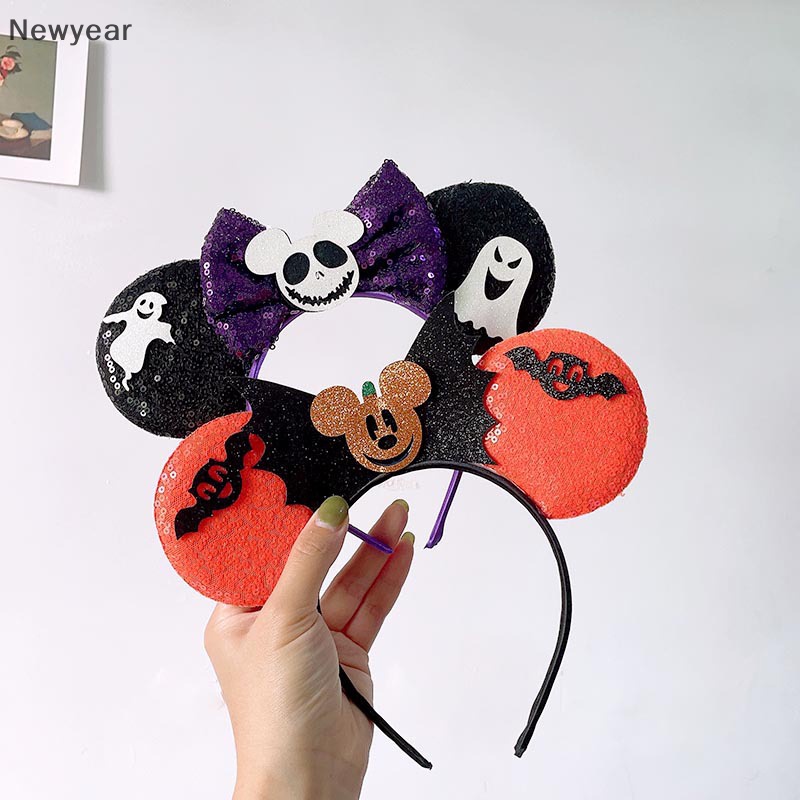 Băng Đô Cài Tóc Hình Tai Chuột mickey Đính Kim Sa Lấp Lánh Dành Cho Nữ