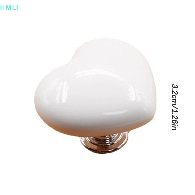 Bộ 1 / 2 Công Tắc Nhấn Tay Nhấn Nước Hình Trái Tim Nhiều Màu Sắc Trang Trí Nghệ Thuật Cho Cửa Tủ / Ngăn Kéo