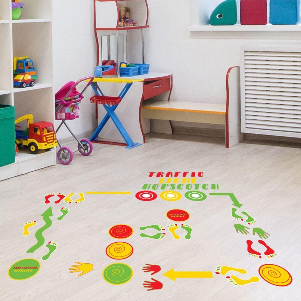 Miếng Dán Sàn Nhà Bằng vinyl In Dấu Tay Và Dấu Chân Trang Trí Phòng Ngủ Cho Bé diy