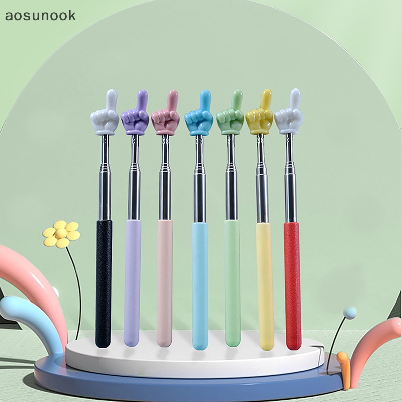 Aosunook Bút Dạy Học Bằng Thép Không Gỉ Có Thể Rút Lại Thiết Kế Ngón Tay Cho Giáo Viên Lớp Học