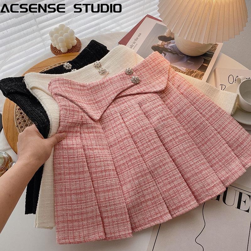 ACSENSE STUDIO váy Chân váy thời trang váy nữ INS phổ biến Thời trang Casual WWY2300DIN 41Z231009