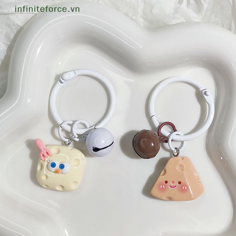 Móc Khóa Hình Phô Mai Dễ Thương Sáng Tạo Trang Trí Túi Xách / Balo / Quà Tặng Cho Bạn Bè