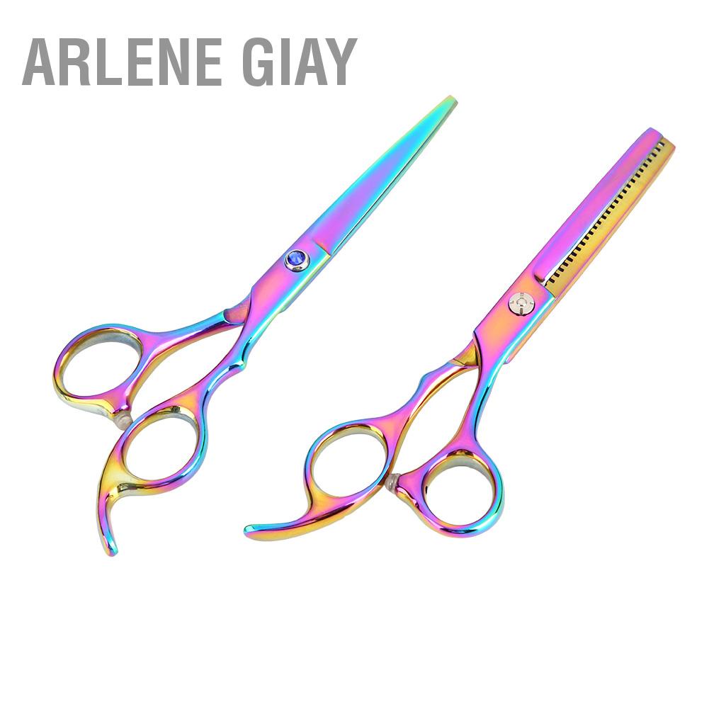 Arlene Giay Pro Barber Salon Cắt tóc Kéo tỉa thưa Làm 3 màu
