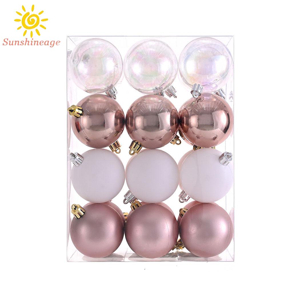Bộ 24 Trái Châu Trong Suốt Kích Thước 6cm Dùng Trang Trí Cây Thông Giáng Sinh