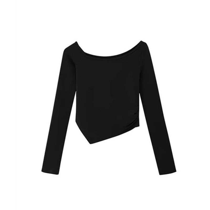 Lemon studio Set Áo Thun Đen Tay Dài Và Đầm Hai Dây Thời Trang Thu Đông Cho Nữ WD2005