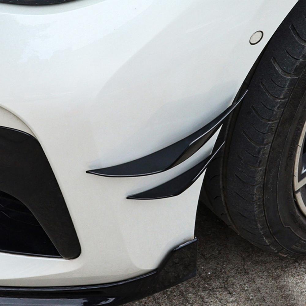 Topmall Bộ 4 Miếng Dán Trang Trí Cản Trước Xe Hơi Bằng Sợi carbon o3t9