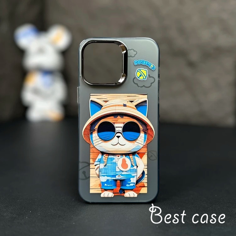 Ốp Điện Thoại Cứng In Hình Mèo Hoạt Hình Cho iphone 15 14 13 12 11 pro max