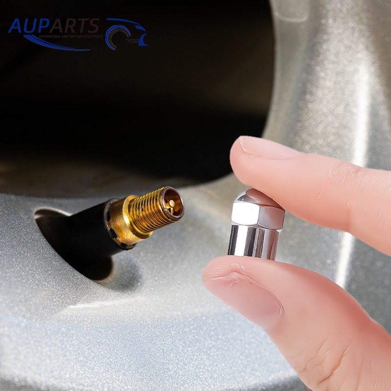 Bộ 10 Nắp Van Bánh Xe Hơi / Xe Máy Đầu Tròn Mạ Crom Bằng Nhựa Chất Lượng Cao