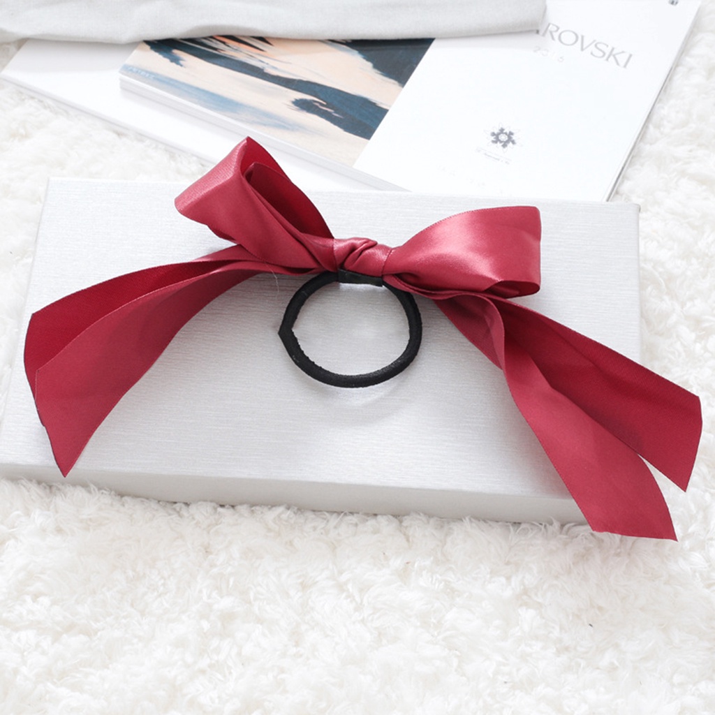 Dây Buộc Tóc Hai Lớp Thắt Nơ Bằng Vải Thời Trang Dành Cho Nữ