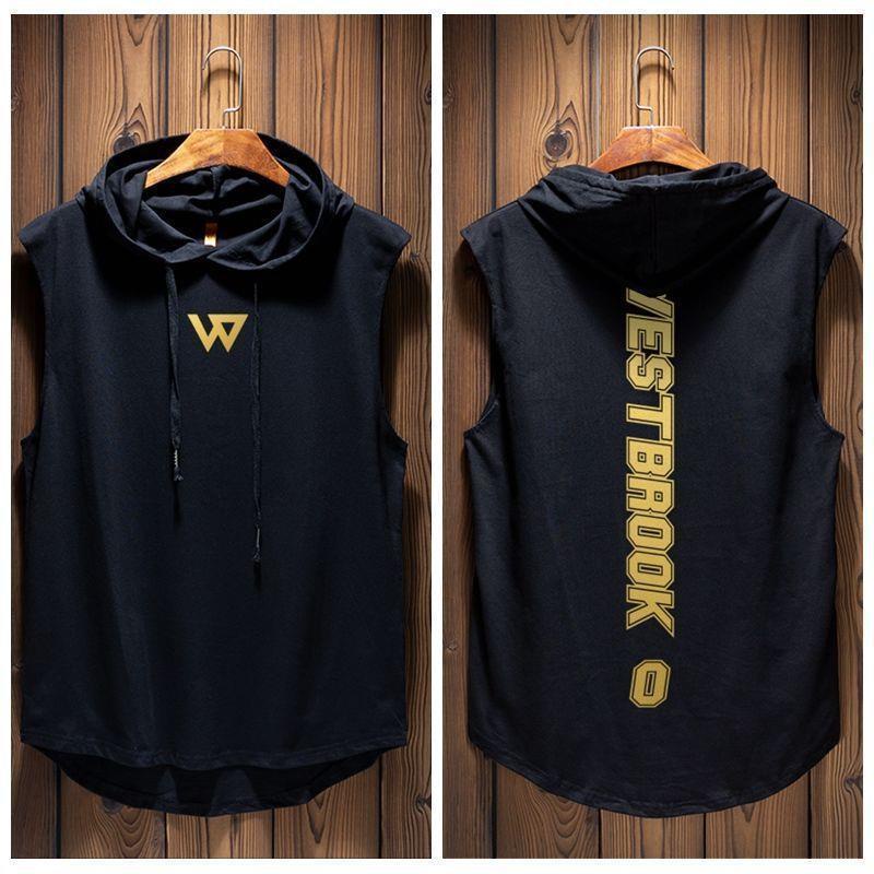 YOUYOU Bộ Quần Áo Thể Thao Bóng Rổ Sát Nách Dáng Rộng Có Mũ Trùm Cá Tính Cho Nam