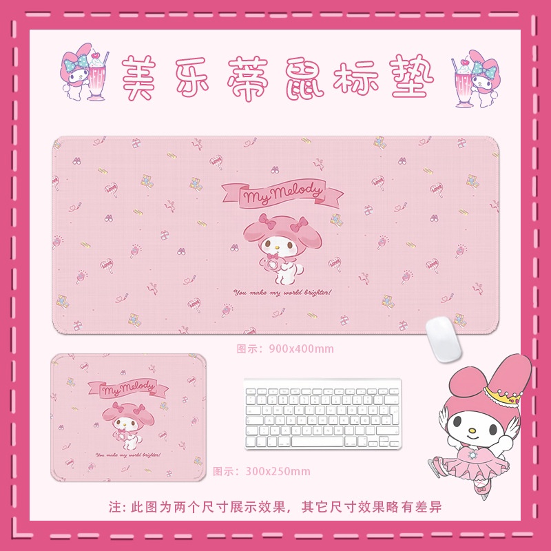 Tấm Lót Chuột Và Bàn Phím Máy Tính 900x400x3mm Họa Tiết melody Dễ Thương Tiện Dụng Cho Học Sinh Ký Túc Xá