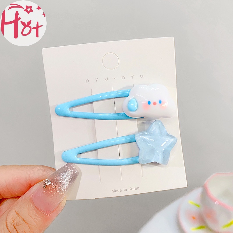 Jr Kẹp Tóc Hình Đám Mây / Ngôi Sao / Đám Mây Dễ Thương Cho Bé Gái vn