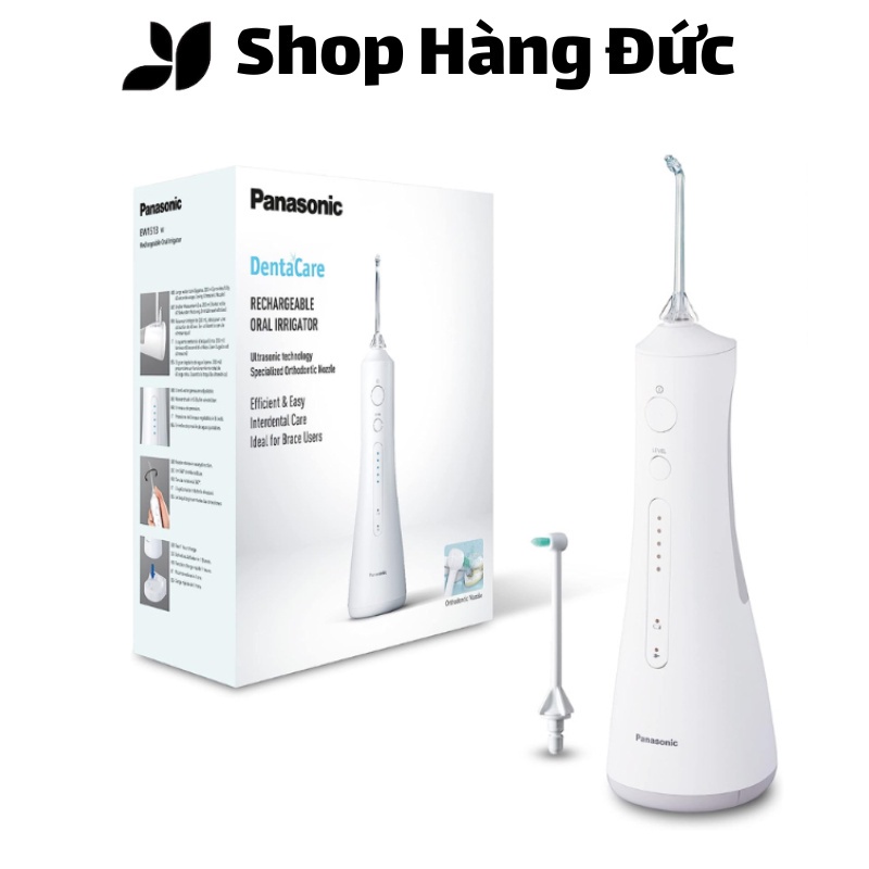 Tăm Nước Không Dây Panasonic EW1513 / EW1511, Máy Tăm Nước, Làm Sạch Nhanh, Lực Nước Mạnh, Nhập Đức, BH 12 Tháng