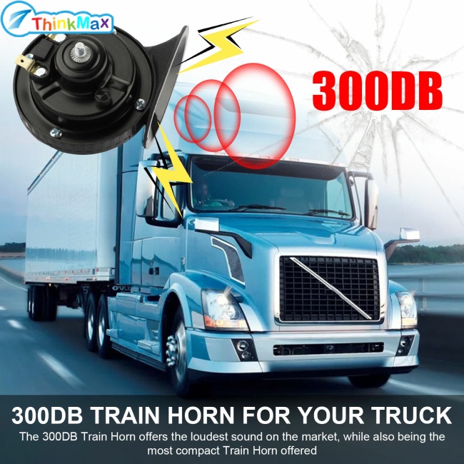 Bộ 2 Kèn Hơi 300db 12v Chống Thấm Nước Cho Xe Hơi / Xe Máy / Tàu Thuyền