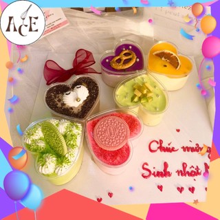 [SP10009] Set 5 ly trái tim đựng pana cotta, mousse, bánh kem, bánh tiệc 150ml