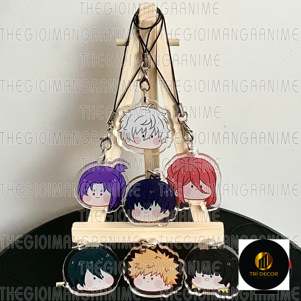 Móc dây treo điện thoại BLUE LOCK ver FACE CHIBI mica acrylic móc khóa anime bóng chuyền nagi chigiri isagi bachira