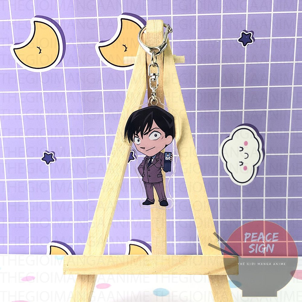 Móc khóa CONAN THÁM TỬ LỪNG DANH ver ĐỘI SĨ QUAN CẢNH SÁT in hình anime chibi