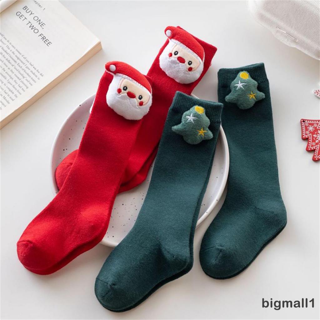 Đôi Tất Chân Cao Qua Gối Phong Cách Giáng Sinh Thời Trang Cho Bé Gái 6 Tháng-2 Tuổi