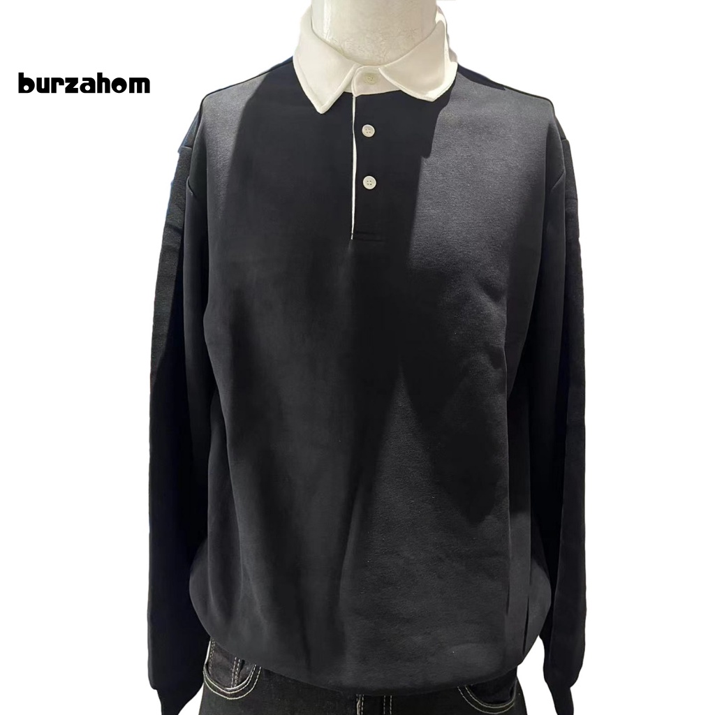 Bur_áo Nỉ Chắp Vá Màu Sắc Phong Cách Mùa Đông Có Nút Cài Giản Dị Dành Cho Nam Giới