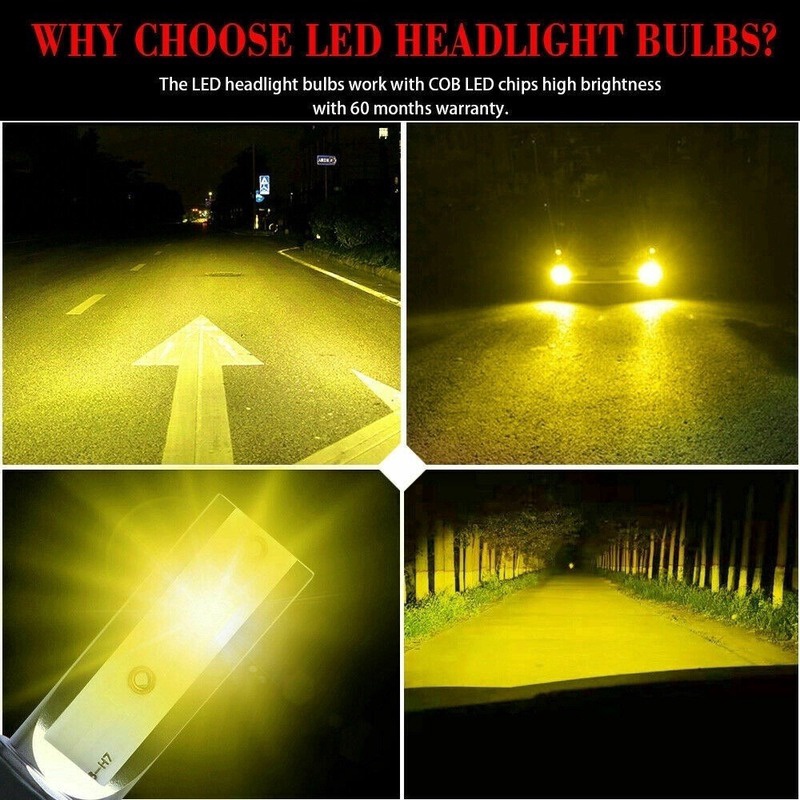 1 Đèn Pha led drl h4 h7 6000k 8000lm 80w 12v 9005 9006 h11 h8 h9 h10 h10 H100Lm Cho Xe Hơi