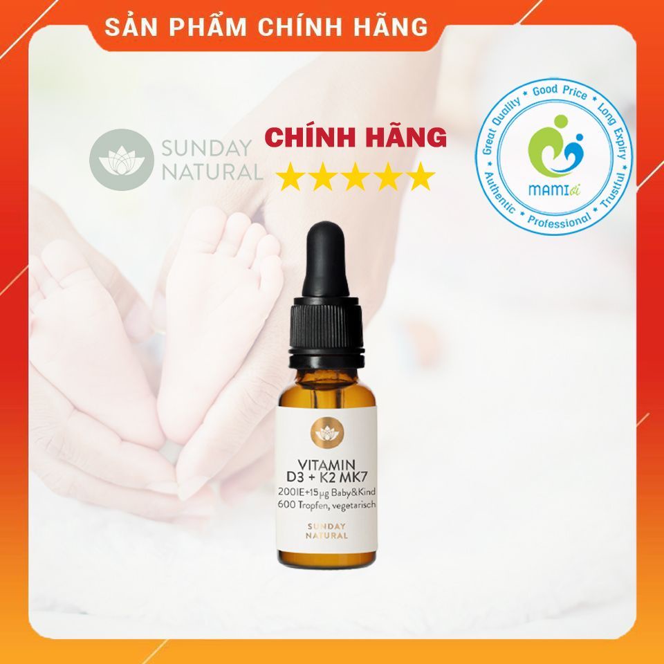 Vitamin giọt  D3 K2 MK7 Sunday Natural, CHLB Đức