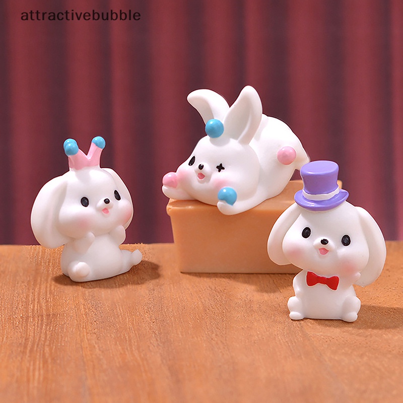 Atvn 1 Tượng Thỏ mini Dễ Thương Trang Trí Tiểu Cảnh Nhà Búp Bê