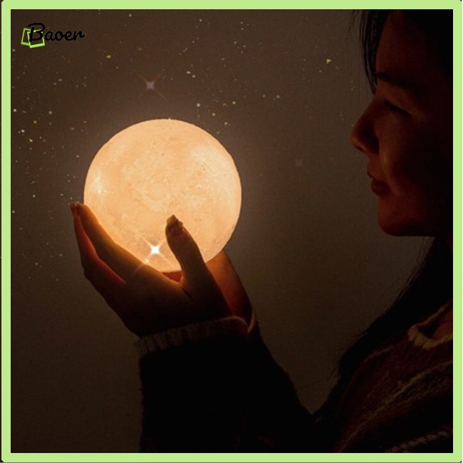 Đèn led Ngủ Để Bàn Hình Mặt Trăng Sáng Tạo 100% Chính Hãng Dùng Trang Trí Phòng Ngủ