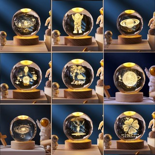 Đèn ngủ trang trí quả cầu 3d decor phòng ngủ, quà sinh nhật lưu niệm, để bàn làm việc chính hãng pksaigon