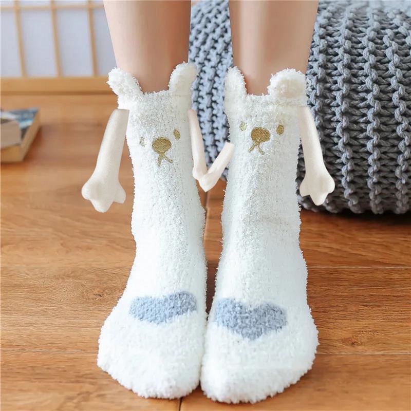 Vớ Thoáng Khí Màu Trơn Họa Tiết Hoạt Hình Giáng Sinh Dễ Thương Vui Nhộn Cá Tính