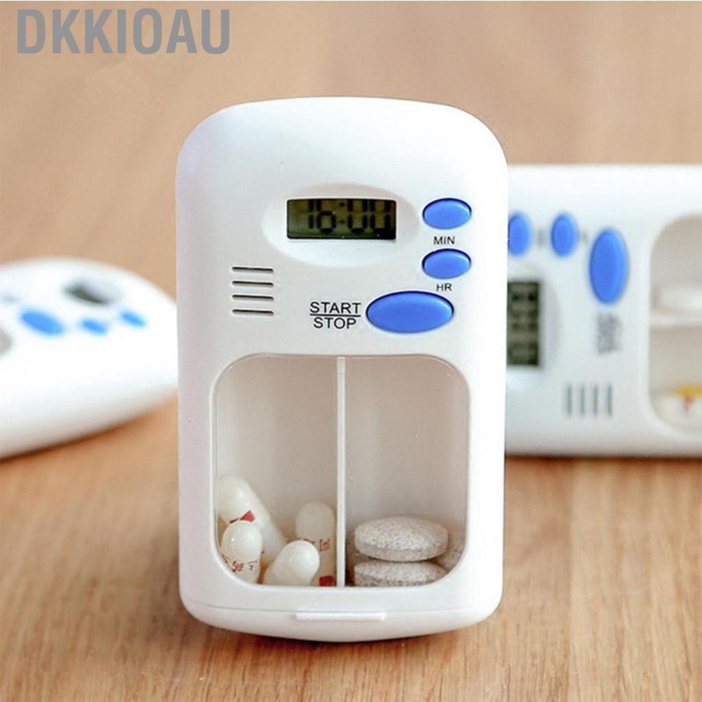 Dkkioau Container  Easy To Carry Transparent Window Strong Sealing Portable Storage Box Daily Alarms for Old People Office