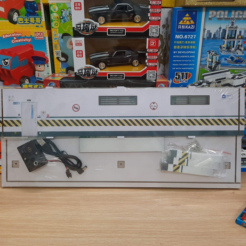 Gara trưng bày xe mô hình ô tô tỉ lệ 1:32 có đèn chiếu sáng - Parking lot 1:32 tặng ô tô