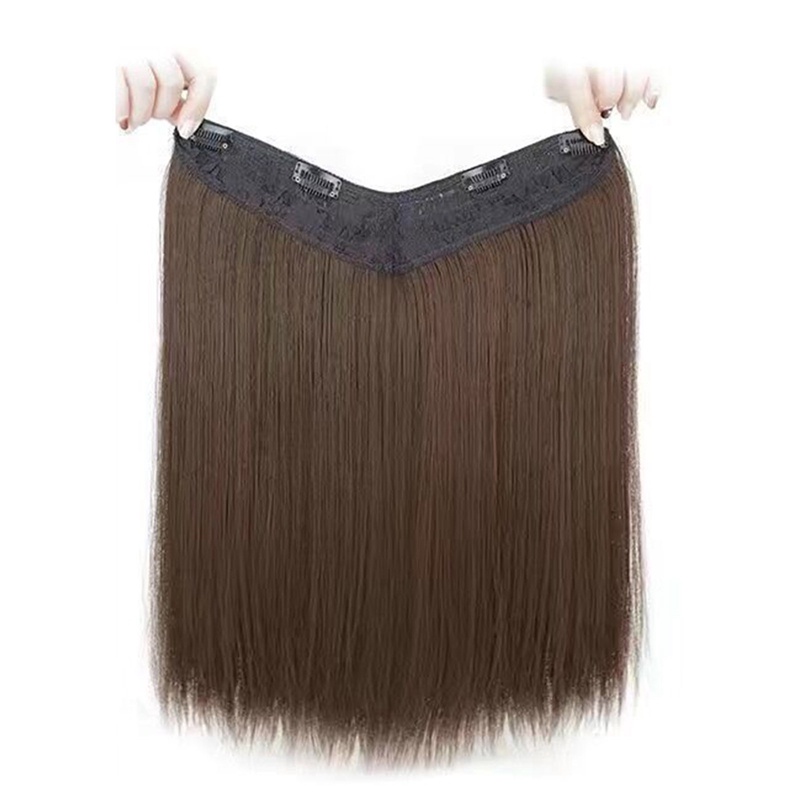 Maelove Tóc Giả Xoăn Tàng Hình Không Đường May Có Kẹp Dành Cho Nữ