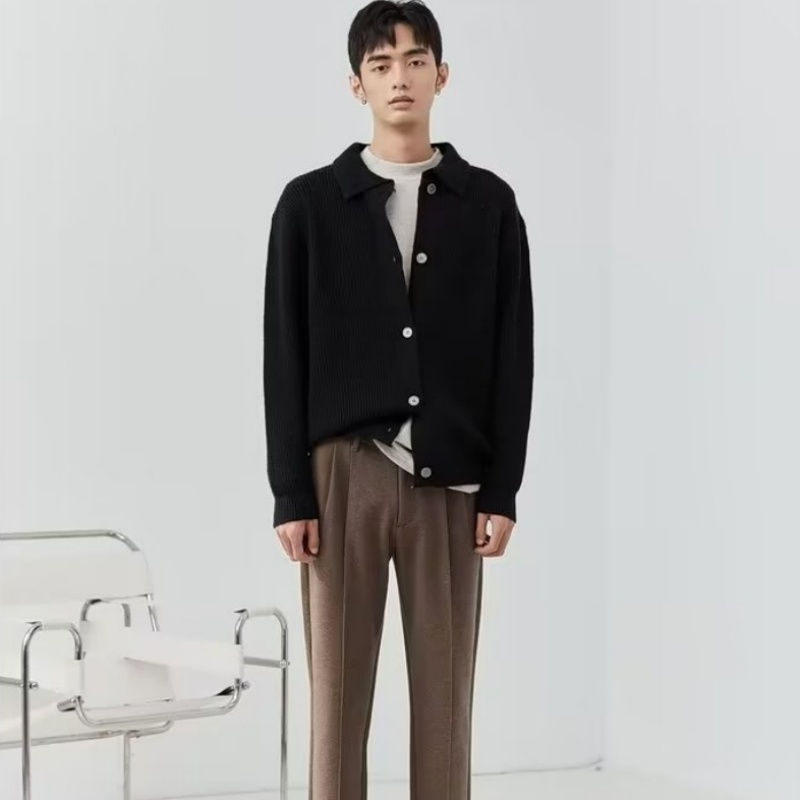 Áo Khoác cardigan Dệt Kim Phong Cách retro Thời Trang Thu Đông 2023 Cho Nam Giới