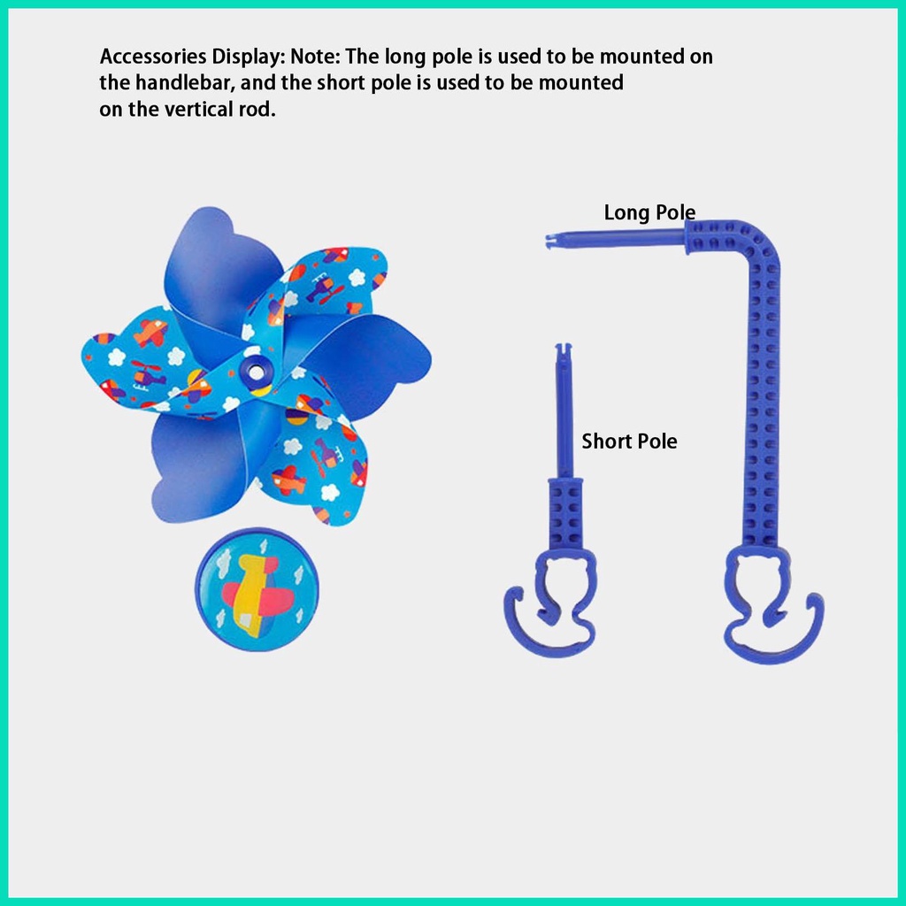 Chong Chóng Gió Nhiều Màu Sắc Dễ Thương Và Vui Nhộn Gắn Tay Lái Xe Đạp Cho Trẻ Em