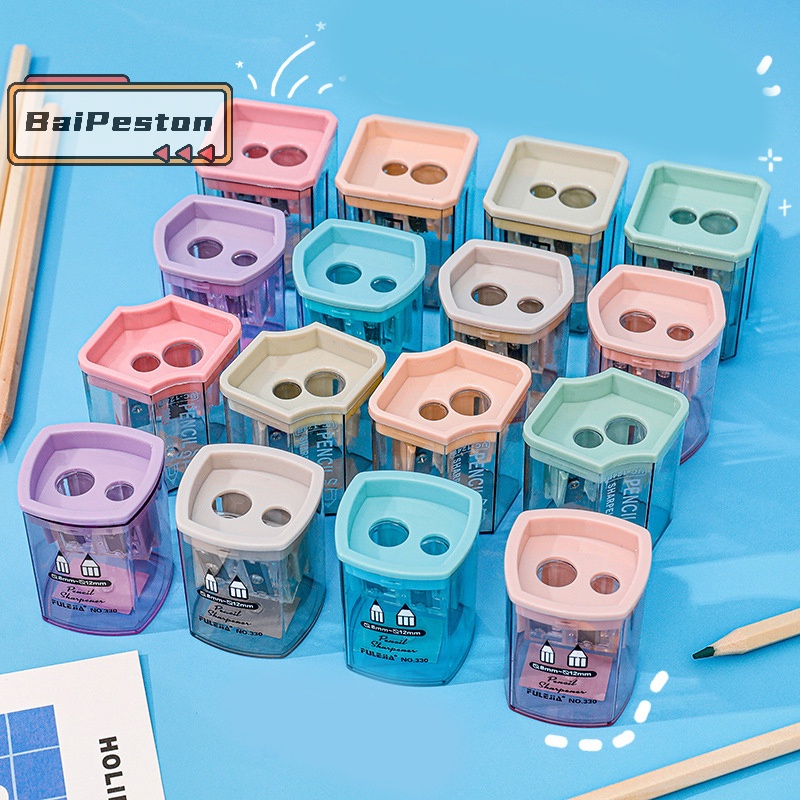 Đồ Chuốt Bút Chì Hai Lỗ Nhỏ Dễ Thương Có Đồ Gọt Bút Chì Hình Hoạt Hình kawaii Cho Học Sinh .