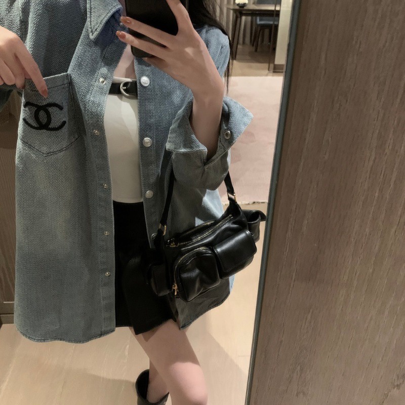 ❤️❤️Hàng Có Sẵn! ❤️❤️ Áo Sơ Mi denim Dài Tay Thêu Họa Tiết Thời Trang 2023 Mới Cho Nữ