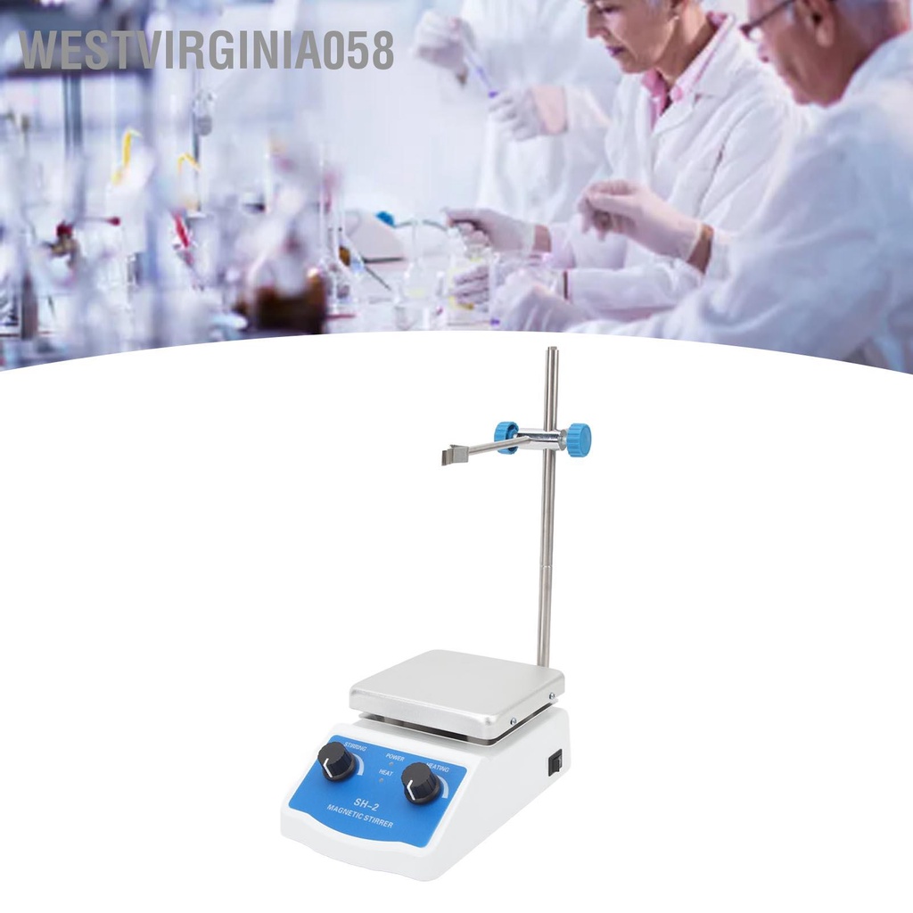 Westvirginia058 Máy khuấy từ tấm nóng trộn 662 ℉ 350oC 2000ml 100‑1600RPM Điều chỉnh vô cấp cho phòng thí nghiệm