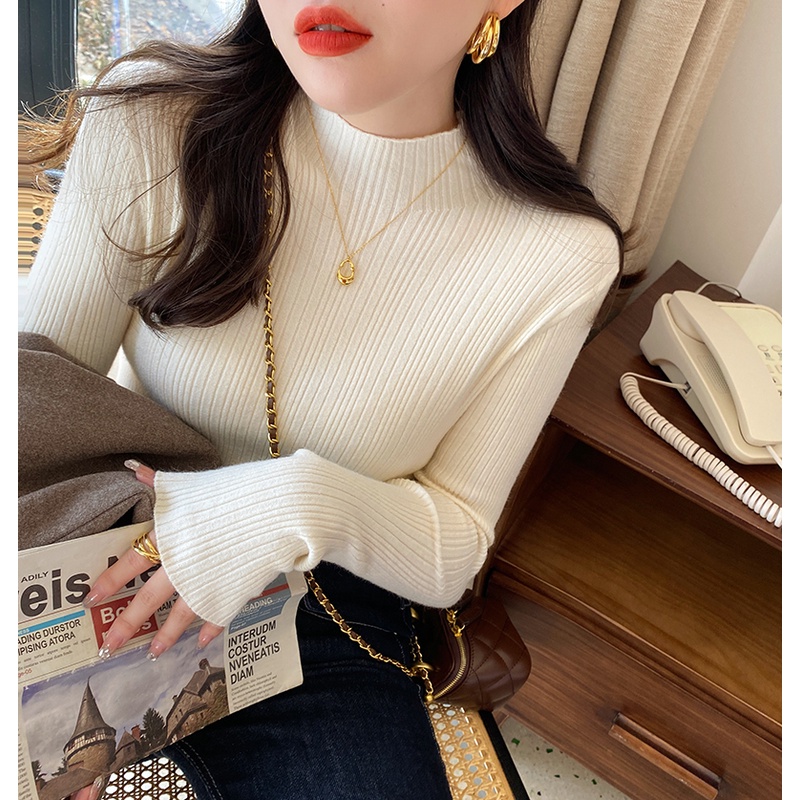 Áo Len Cổ Lọ Thiết Kế Mới Thời Trang Mùa Thu Đông Theo Phong Cách Phương Tây Dành Cho Nữ