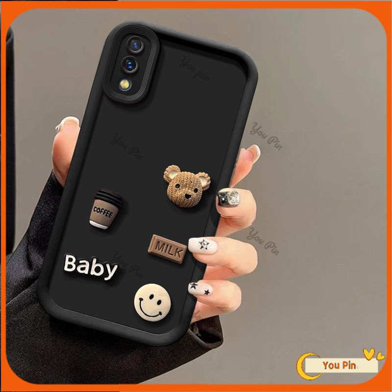 Ôp Điện Thoại Hình Gấu 3d diy Xinh Xắn Cho vivo y1s y91c y93 y95 y91 y91i Ốp