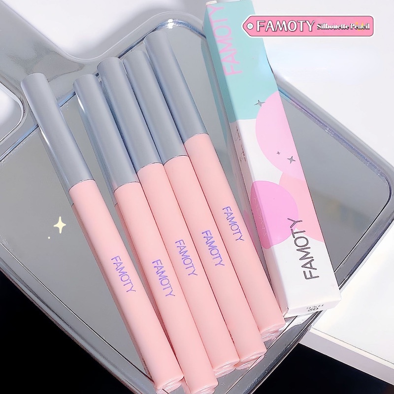 Famoty Bút Phấn Mắt Bắt Sáng Ánh Ngọc Trai 5 Màu Lì Mịn Như Lụa Chống Nước Chống Mồ Hôi Độ Bóng Cao